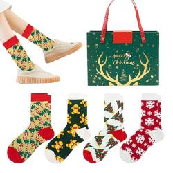 Lustige Socken für Weihnachten - Anti-Rutsch-Socken für Erwachsene mit weicher Baumwolle,Neuheitssocken für Damen für Küche, Weihnachtsfeier, Wohnzimmer, Schlafzimmer, Arbeitszimmer, Hudhowks von Hudhowks