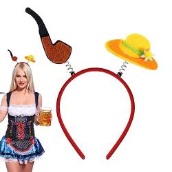 Oktoberfest-Haarschmuck | Filz Oktoberfest Haarreif | Dekorative Kopfbedeckung zur Aufmunterung für Maskerade, Karneval, Bühnenauftritt, Oktoberfest Hudhowks von Hudhowks