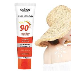 Sonnencreme für das Gesicht Ultraleichter Sonnenschutz Für Gesicht Und Körper Lotion zum Sonnenschutz 50 g nicht fettender Sonnenschutz,langanhaltender Outdoor Hautpflege Sonnenschutz von Hudhowks