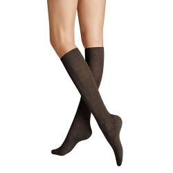 Hudson Damen Kniestrümpfe Relax Cotton wärmend Brownmel. 0763 35/38 von Hudson