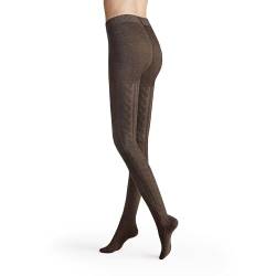 Hudson Damen Strumpfhose Winter Plait wärmend Brownmel. 0763 36/38 von Hudson