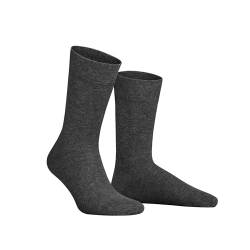 Hudson Herren Relax Cotton Druckfreier Bund Socken, Grau-Mel. 0550, 41/42 von Hudson