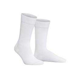 Hudson Herren Relax Cotton Druckfreier Bund Socken, White 0008, 41/42 von Hudson