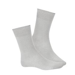 Hudson Herren Socken, 004211 Relax Exquisit, Gr. 41/42, Silber (Silber 0502) von Hudson