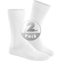 Hudson Herren Socken weiß Baumwolle unifarben von Hudson