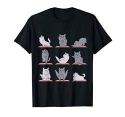 British Shorthair Cat Yoga T-Shirt von Huebucket