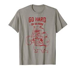 Go Hard or Go Home Cat T-Shirt von Huebucket