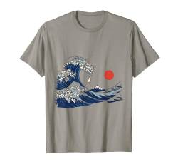The Great Wave of Labrador Retriever T-Shirt von Huebucket
