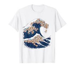 The Great Wave of Shiba Inu Funny T-Shirt von Huebucket