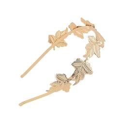 Gericht Stil Blatt Legierung Haarband für Frauen Metall Gold Blatt Elegant Minimalist Haar Stirnbänder Haar Clip Hochzeit Haarschmuck von HugMiu