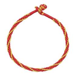 HugMiu Handgemachtes Armband Bunter Faden mit gutem Glücksbringer-Seil-Armband Armreifen Rot faden Armbänder von HugMiu
