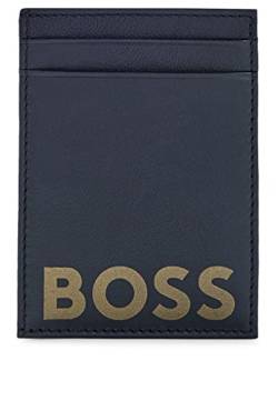 BOSS Herren Big BC Cardcase Kartenetui aus Leder mit Kontrast-Logo und Ausweisfenster Schwarz Stck von Hugo Boss