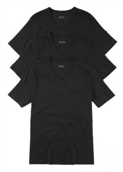 Hugo Boss 3er P. V-T-Shirt, Unterhemd „V-Neck“- Vorteilspack akt. Kollektion (S, Schwarz) von Hugo Boss