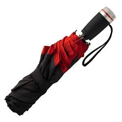 Hugo Boss Gear Regenschirm Taschenschirm aus Polyester in der Farbe Rot, Maße offen: Länge ca. 62 cm, Durchmesser ca. 104 cm, HUF007P von Hugo Boss