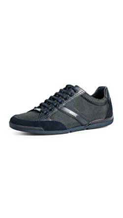 Hugo Boss Herren Saturn Profile Low Top Sneaker Turnschuh, dunkelblau, 42 EU von Hugo Boss