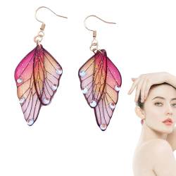 Hujinkan Schmetterling Ohrringe - Schmetterling Hakenflügel Ohrringe | Wiederverwendbare Schmetterlings-Feen-Ohrringe für Mädchen und Frauen von Hujinkan