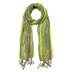 Humble Hilo Mehrfarbiger Schal für Damen, leichtes Kopftuch oder Halstuch, Limettengrün (F23), Einheitsgröße von Humble Hilo