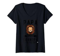 Damen Papa, weil Opa für alte Leute ist, Opa T-Shirt mit V-Ausschnitt von Humor grandfather & grandad Gift Ideas