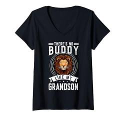 Damen es gibt keinen Kumpel wie meinen Enkel Opa T-Shirt mit V-Ausschnitt von Humor grandfather & grandad Gift Ideas