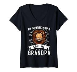 Damen meine Lieblingsmenschen nennen mich Opa Opa T-Shirt mit V-Ausschnitt von Humor grandfather & grandad Gift Ideas