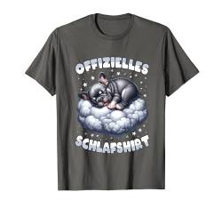 Offizielles Schlafshirt Französische Bulldogge Schlafanzug T-Shirt von Hund & Tier Pyjama Geschenke Damen Herren & Kinder