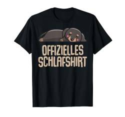 Offizielles Schlafshirt Pyjama Schlafanzug Hund Dog Geschenk T-Shirt von Hunde Schlafen Geschenkidee Langschläfer Faulenzer