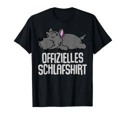 Offizielles Schlafshirt Pyjama Schlafanzug Hund Dog Geschenk T-Shirt von Hunde Schlafen Geschenkidee Langschläfer Faulenzer