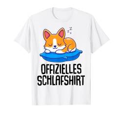 Offizielles Schlafshirt Pyjama Schlafanzug Hund Dog Geschenk T-Shirt von Hunde Schlafen Geschenkidee Langschläfer Faulenzer