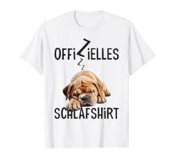 Englische Bulldogge Offizielles Schlafshirt Mit Hund Lustig T-Shirt von Hundebesitzer Langschläfer Geschenkidee Spruch