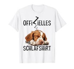 Epagneul Breton Offizielles Schlafshirt Mit Hund Lustig T-Shirt von Hundebesitzer Langschläfer Geschenkidee Spruch