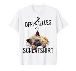 Offizielles Schlafshirt Mit Hund Lustig Cairn Terrier T-Shirt von Hundebesitzer Langschläfer Geschenkidee Spruch