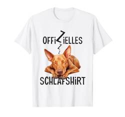 Offizielles Schlafshirt Mit Hund Lustig Pharaonenhund T-Shirt von Hundebesitzer Langschläfer Geschenkidee Spruch