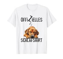 Rhodesian Ridgeback Offizielles Schlafshirt Mit Hund Lustig T-Shirt von Hundebesitzer Langschläfer Geschenkidee Spruch