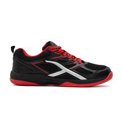 Hundred Herren Xoom Badminton Shoe, Black/Red, 45 EU von Hundred