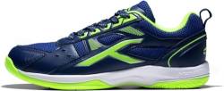 Hundred Raze Non-Marking Professional Badminton Shoes for Men | Material: Faux Leather | Suitable for Indoor Tennis, Squash, Table Tennis, Basketball & Padel (Navy/Lime, Size: EU 36, UK 2, US 3) von Hundred