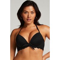 Hunkemöller Vorgeformtes Push-up Bügel-Bikinitop Scallop Cup A - E Schwarz von Hunkemöller