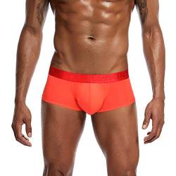 Hunpta @ Underwear, Herren Männer Einfarbig Unterwäsche Boxer Briefs Shorts Beutel Ultradünne Unterhose (M, Orange) von Hunpta @