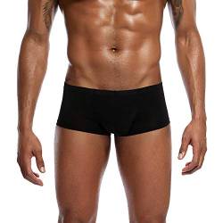 Hunpta @ Underwear, Herren Männer Einfarbig Unterwäsche Boxer Briefs Shorts Beutel Ultradünne Unterhose (XL, Z-Schwarz) von Hunpta @