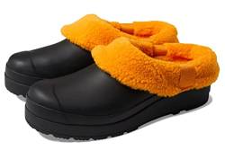 Hunter Play Sherpa Isolierte Clogs für Frauen halten Ihre Füße warm, Textilfutter und Innensohle und Slip-On-Stil, Schwarz/Nomad Orange, 39 EU von Hunter