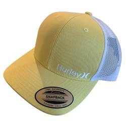 Hurley Adult Men's Mesh Snapback Adjustable Trucker Cap Hat (Yellow Staple) von Hurley