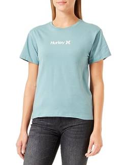 Hurley Damen One & Only Tee T-Shirt, Blau-Smoke Blue, M von Hurley