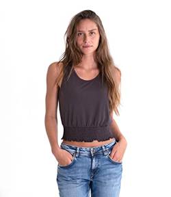 Hurley Damen W Smocked Waist Tank T-Shirt, Vintage schwarz, M von Hurley