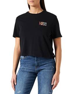 Hurley Damen W State of Mind Cropped Crew Tee T-Shirt, Kaviar, S von Hurley