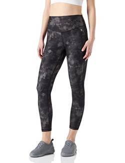 Hurley Damen W V-Shaped Waist Legging Lässige Hose, Schwarz (Vintage Black Deamy Tiedye), L von Hurley