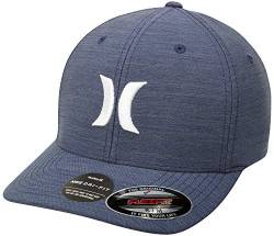 Hurley Herren Dri-Fit Cutback Curved Bill Baseball Hat Baseballkappe, Obsidian/Weiß, L-XL von Hurley