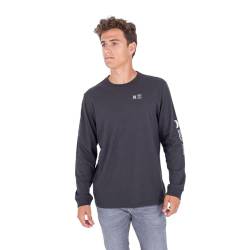 Hurley Herren Evd Explr Supply Ls T-Shirt, Dunkelgrau, M von Hurley