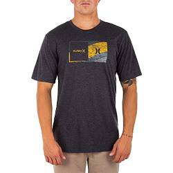 Hurley Herren Everyday Washed Halfer Swamis Kurzarm T-Shirt, Black Heather/Pollen, Groß von Hurley