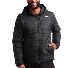 Hurley Herren Jacke – Balsam Leichter verstaubarer Puffermantel – Wetterbeständige Oberbekleidung Windbreaker Mantel für Männer (M-XL), Schwarz, S von Hurley