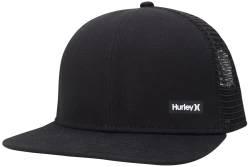 Hurley Herren Mütze - Flat Brim Trucker Cap, Schwarz, Einheitsgröße von Hurley