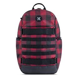 Hurley Herren Skateboard Rucksack, Rhythmisches Rot, Einheitsgröße, One and Only Skateboard-Rucksack von Hurley